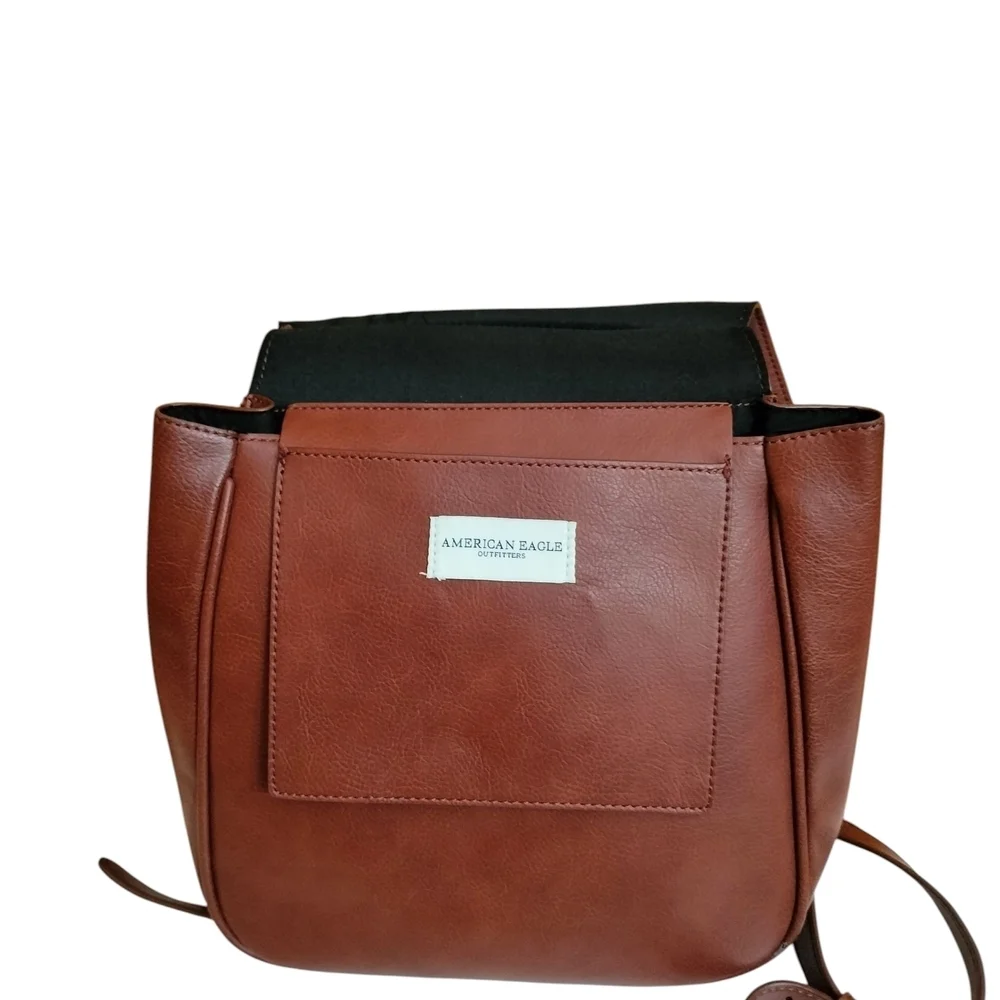 American Eagle Outfitters Burgundy and Dark Brown Backpack